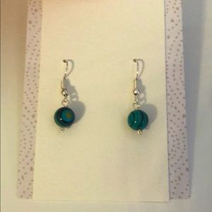 Blue dangling earrings